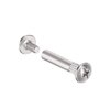 uxcell Screw Post Fit for 3/16"(5mm) Hole Dia, Female 4x25mm Belt Buckle Binding Bolts Leather Fastener Carbon Steel 10 Sets