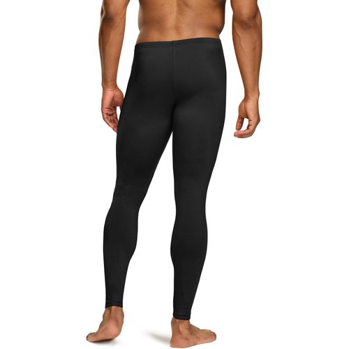 TSLA Men's Thermal Underwear Pants, Heated Warm Fleece Lined Long Johns Leggings, Winter Base Layer Bottoms, Thermal Fly-Front 2pack Black, Medium