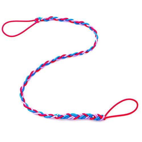 Rip Tie Hair Ties Braided Hair Ties Rip Ties for Hair Elastic Spiral Hair Ties for Wemen Ponytail Holders for Long Hair Gym Swimming Diving Sports(Purple-Red-Blue)