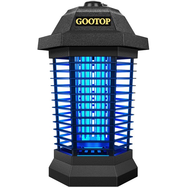GOOTOP Bug Zapper Outdoor, Mosquito Zapper Outdoor, Electric Fly Zapper,Fly Traps, Mosquito Killer, 3 Prong Plug,Flying Insects Zapper Outdoor 90-130V, ABS Plastic Outer (Black)