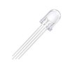 CHANZON 50 pcs 8mm RGB Multicolor LED Diode Lights Common Anode(Clear Round Transparent 3 Color) 4 pin Bright Lighting Bulb Lamps Electronics Components Indicator Light Emitting Diodes