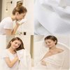 linmin 6 Packs of Portable Travel Pure Cotton Disposable White Soft Bath Towels, Suitable for Camping, Travel, Hotel, Business Travel (55 x 25.5 inches).