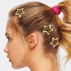 OIIKI 12PCS Gold Star Hair Cips, Women Metal Star Hair Barrettes, 1.18in Non Slip Hair Snap Clips, Golden Star Hair Accessories for Women, Girls, 2000s