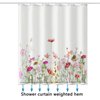 Niidder Shower Curtain, Flower Shower Curtain, Waterproof Bathroom Shower Curtains, -72 "W x 72" L/Shower Curtains for Bathroom,Cloth Shower Curtain with 12 Hooks