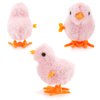 ZENFUN 24 Pcs Bunny Jumping Chick Wind Up Toys, Easter Chicken Plush Chicks Toys Hopping Windup Toy for Easter Egg Hunt Basket, Party Favors Gift, Not for Children Under 3 Years