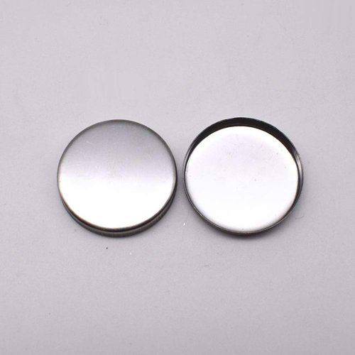 30 Pieces Empty Round Metal Tin Palette Pans Round Metal Pans Cosmetic Eyeshadow Pans for Eyeshadow Palette for Magnetic Makeup Palette, 26mm Diameter 5mm Height