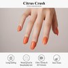 Drizzle Semi Cured Gel Nail Strips,Real Nail Polish Art Stickers (UV/LED Light Required),Glossy,Glitter,Solid Color, Full Nail Wraps Long Lasting Waterproof,Nail Strips Decal for Women (Citrus Crush)