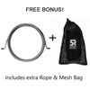 Sports Research Sweat Performance Jump Rope - 10ft Adjustable Length Rope for Fitness and Speed Training | Includes Mesh Cary Bag & Bonus Rope (Speed Rope)