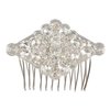 Darice David Tutera Bridal Silver Metal Design w Rhinestone Diamond-Shape Hair Comb