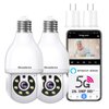 Heemketz Smart Light Bulb Security Camera for Home – 2K/3MP HD, 355° Pan & 90° Tilt, AI Human Detection, 24/7 Recording, Easy Screw-in Installation, Indoor/Outdoor Use, Alexa Compatible