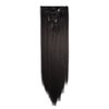 Onedor 24" Straight Synthetic Clip in Hair Extensions. 7 individual pieces for multiple styles.140g (2#-Darkest Brown)