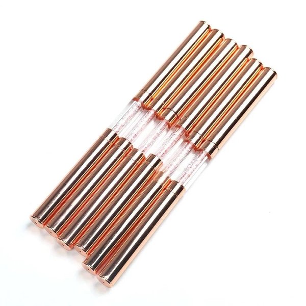 KATEOII 2WAY GOLD Metal French Nail Brushes Manicure Tool Nail Art Brushes Handle Round Smudger Ombre Nail Brush Nail Drawing Brush Nail Painting Brush (GOLD 2SIDE OMBRE, METAL)