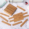 Vaguelly 40pcs Miniature Dollhouse Flooring, Mini Wooden Floor Boards 1:12 Scale Rectangular Tiles Geometric Bamboo Doll House Furniture Model for Dollhouse Supplies