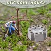 Deekin 100 Pcs Mini Cinder Blocks 1/12 Scale Mini Bricks Miniature Building Blocks for Dollhouse Accessories DIY Construction Toys Supplies