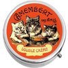 Vintage Butter Cats Medicine Vitamin Pill Box - Portable Pillbox case fits in Purse or Pocket