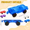 Plukeen 6 Pack Magnetic Tiles Car Construction Set Car Truck Construction Kit Toy Vehicle for Magnetic Blocks Building Tile Magnetic Blocks Puzzle Magnets Toys