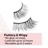 Eylure Pre-Glued Light & Wispy False Eyelashes, Accents No. 003, Twin Pack