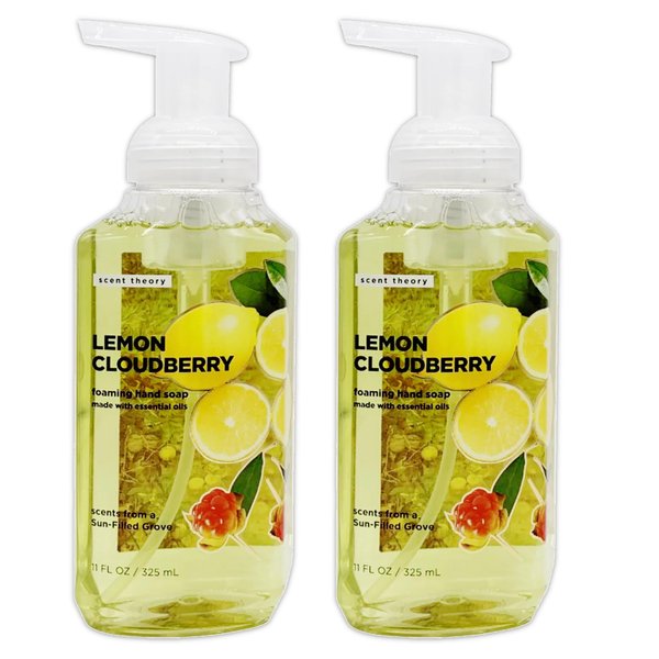 Scent Theory - Foaming Hand Soap MADE WITH ESSENTIAL OILS - 11 Fl Oz - 2-Pack (Lemon Cloudberry)