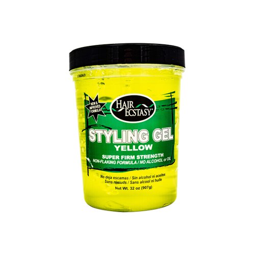 Hair Ecstasy Styling Gel 32oz Yellow Super Firm