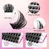 Lash Clusters DIY Eyelash Extensions 96 Clusters Lashes D Curl 0.07 Natural Individual Lash Extensions Mixed Tray False Eyelashes Soft & Strong Thin Band DIY at Home (F32-0.07D, 8-16mm)