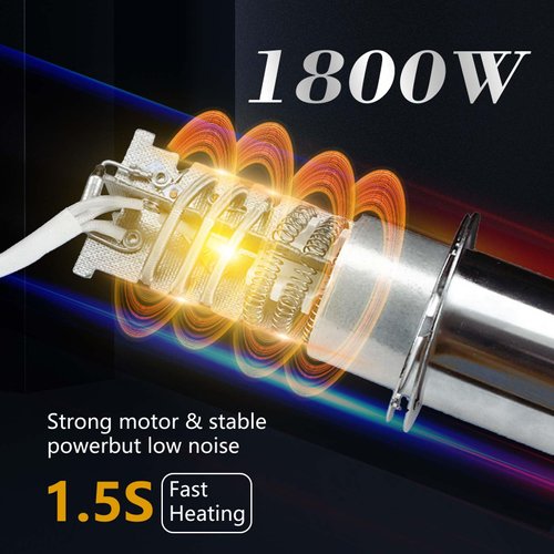 1800W Heat Gun, BILLION GOLD Heat Gun for Crafting 572℉-1112℉ (300℃- 600℃) Fast Heating Hot Air Gun Kit Overload Protection with 2 Nozzles for Paint Removing, Home Improvement, Crafts, Shrink Wrapp