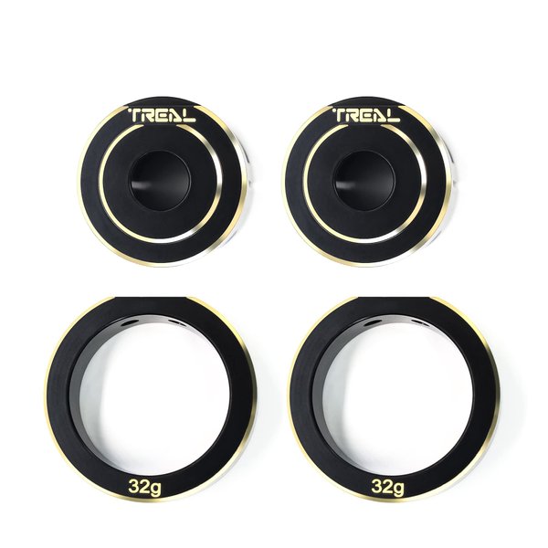 TREAL Brass Rear Axle Counter Weight Upgrades Compatible with 1/10 SCX10 PRO 4WD Kit