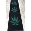 Champion Rugs Mary Jane Leaf Theme Weed Novelty Bedroom Living Room Area Rug Black (2’ X 7’ Runner)