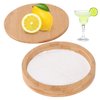 Margarita Salt Rimmer Set with Lid - Bamboo Salt Rimmer for Cocktails - Bar Party Glass Rimmering for Drinks, Cocktail Sugar Rimmer, Margarita Salt Container for Bar Salt and Sugar Rimmer Spice Box