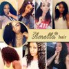 Amella Hair 100% Unprocessed Kinky 1 Bundle Remy 8A Brazilian Curly Virgin Hair Extensions 100g/pc Natural Black Color(10inch)