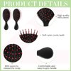 12 Pack Wet Small Hair Brush Hair Combs Set, 6 Detangler Mini Hair Brush Detangling Travel Hair Brush 6 Plastic Fine Wide Hair Combs for Women Men Kids Toddler Girls Baby Curly Hair(Black)