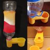 12Pcs Automatic Bird Drinker Feeder Plastic Soda Pop Water Bottle Cup or Pigeons Parrot Chicken Feeder Poultry Cage Cup Supplies (Yellow)