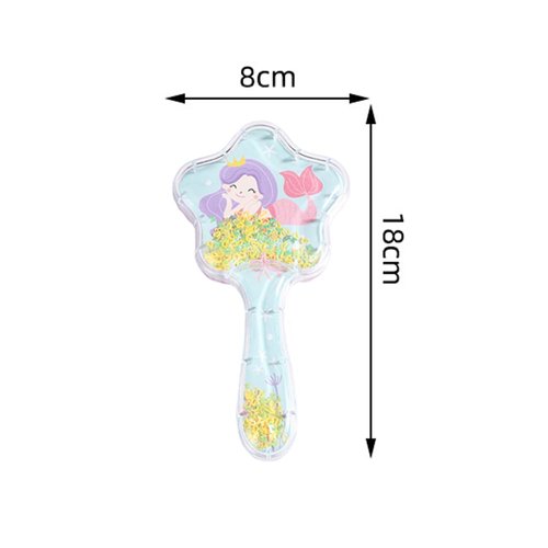Mermaid Detangler Hair Brush, Star Shape Detangling Hair Comb Sequins Glitter Princess Comb Hairbrush Massage Scalp No Pain Detangler for Dry & Wet Hair Kids Girls Woman (Green)