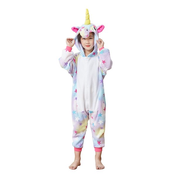 SSGJZZ Star Unicorn Cosplay Costumes Kids Animal Pajamas Halloween Onesie Pajamas 8-10 T