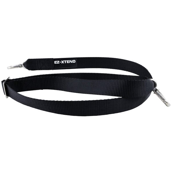 EZ-Xtend Premium Pontoon Boat Accessories Adjustable Bimini Top Strap with Double Snap Hook Stainless Steel Boat Bimini Top Hardware, Pontoon Canopy Replacement Straps (Package of 1, Black 24")