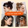 KICOSY 18pcs Checkered Hair Clips No Bend Hair Clips No Crease Hair Clips Black White Checker Hair Barrettes Checker Hair Clips Cute Hair Clips Hair Accessories for Women