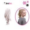 JUVABUN Claw Clip Wavy Ponytail Extension 12'-Platinum Blonde| Hair Extension Clips | Synthetic Ponytail Extension| Wavy Hair Extensions | Washable Realistic And Synthetic |human hair- Platinum Blonde