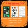 360+ Halloween Temporary Tattoos, 30 Sheets Halloween Tattoos Glow In The Dark Tattoos for Kids, Luminous Halloween Stickers for Kids Halloween Decorations Birthday Party Favors Supplies