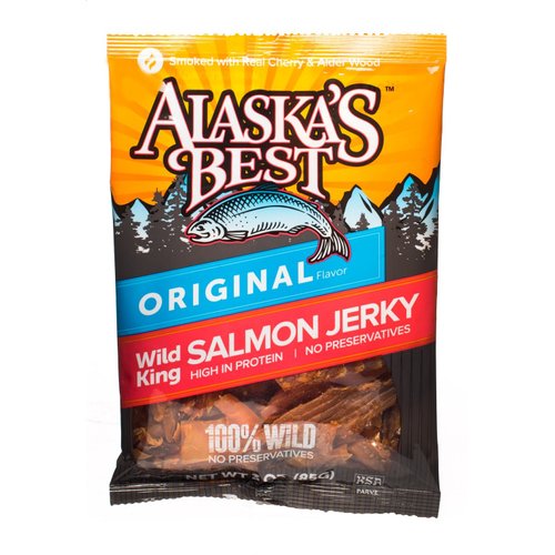 Wild Salmon Jerky 3 Ounce Pouch Original (3 Bags)