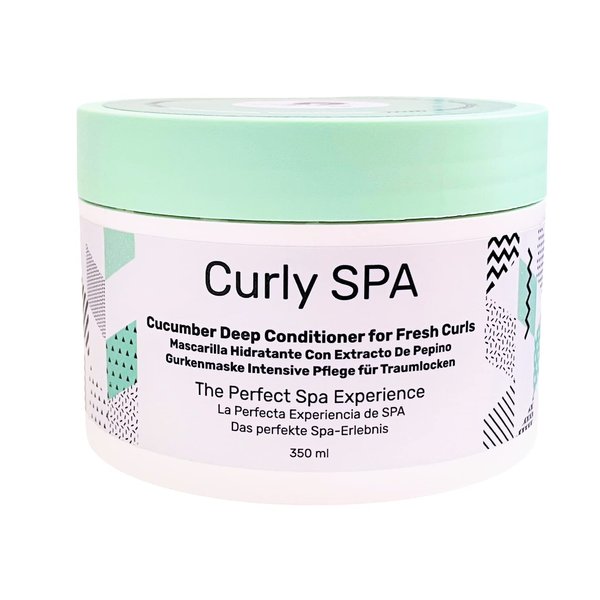 My Curly Way Cucumber Deep Conditioner for Curly Hair, 12oz. Enriched with Vitamins for a  Spa Experience, Deep Conditioning Hair Mask for Dry Damaged Hair, 100% Vegan