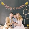 MonMon & Craft Happy 6 Months Banner / Baby Half Year Old Birthday Party Decorations / Baby Shower / Happy 6 Months Party Supplies Rose Gold