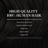 GOO GOO Clip in Hair Extensions Real Human Hair, 22inch 150g 9Pcs, 1 Jet black, Remy Human Hair Extensions Clip ins for Women, Natural Human Hair