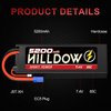 Hilldow 7.4V Lipo Battery 2S 85C 5200mAh Lipos Hard Case Rechargeable Batteries with EC5 Connector for1/8 1/10 RC Vehicles Car Slash RC Buggy Truggy RC Airplane Drone