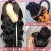 Neailrtise 360 Lace Front Wigs Human Hair Body Wave Pre Plucked Natural Hairline 150% Density Full Lace Wigs Human Hair Glueless 360 Transparent Lace Body Wave Lace Frontal Wig for Women(22inch)