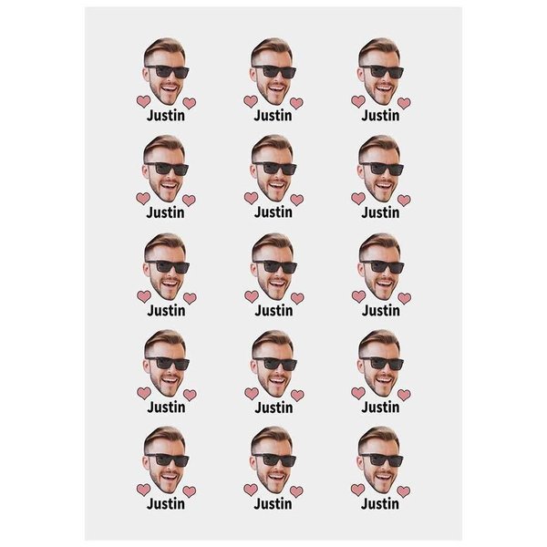 Custom The Groom Face Temporary Tattoos Adult, Personalized Fake Tattoos for Funny Bachelorette Party, Temporary Tattoos for Women,15 tattoos in One Paper