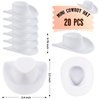 20Pcs Mini Western Cowboy Hat, Plastic Cute Doll Hats, Miniature Cowboy Cowgirl Hat Party Hat for Pretend Play Dollhouse Decoration
