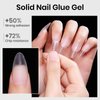 MIZHSE Solid Nail Glue, 18g Solid Nail Glue Gel for Nails and Mini U V Light LED Lamp for Nail Cured Solid Gel Nail Glue for Acrylic Nails, Nail Tips Long Lasting Rhinestone Glue for Nail Salon