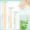 JANYUN 150 Pcs Assorted Style Eyebrow Wax Sticks Waxing Applicator Wooden Wax Spatulas Kit for Face and Small Hair Removal Sticks