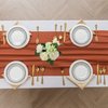 flohar 2Pack 10ft Chiffon Table Runner 29x120 Inch Sheer Romantic Table Runner for Wedding Birthday Party Thangksgiving Christmas Bridal Shower Outdoor Decoration-Rust