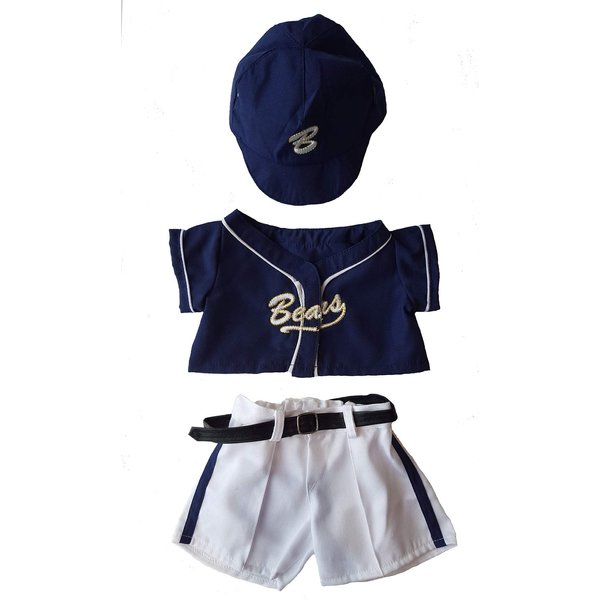 Baseball Uniform Outfit Teddy Bear Clothes Fit 14" - 18" Build-a-Bear and Make Your Own Stuffed Animals