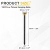uxcell 100Pcs Picture Hanging Nails, 1.8 x 35mm Iron Decorative Hangers Reusable Hardware Tool for Hanging Pictures Mirrors, Gold & Black